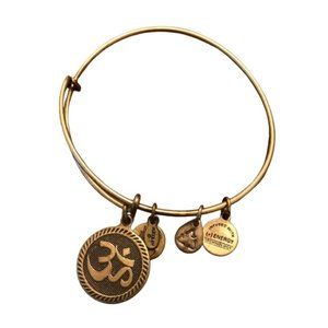 Alex and Ani Yoga OM symbol Gold Charm Bangle Bracelets